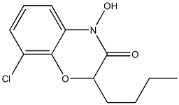 2-butyl-8-chloro-4-hydroxy-2H-1,4-benzoxazin-3(4H)-one 结构式