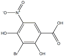 3-bromo-2,4-dihydroxy-5-nitrobenzoic acid 结构式