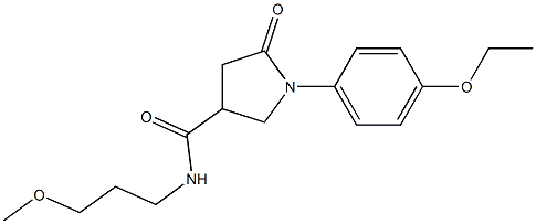 1-(4-ethoxyphenyl)-N-(3-methoxypropyl)-5-oxopyrrolidine-3-carboxamide 结构式