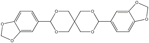 3,9-di(1,3-benzodioxol-5-yl)-2,4,8,10-tetraoxaspiro[5.5]undecane 结构式