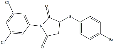 3-[(4-bromophenyl)sulfanyl]-1-(3,5-dichlorophenyl)-2,5-pyrrolidinedione 结构式