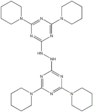 2-{2-[4,6-di(1-piperidinyl)-1,3,5-triazin-2-yl]hydrazino}-4,6-di(1-piperidinyl)-1,3,5-triazine 结构式