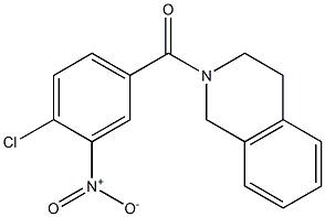 2-{4-chloro-3-nitrobenzoyl}-1,2,3,4-tetrahydroisoquinoline 结构式