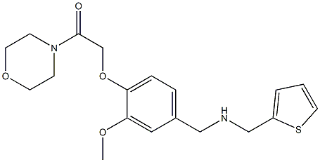 N-{3-methoxy-4-[2-(4-morpholinyl)-2-oxoethoxy]benzyl}-N-(2-thienylmethyl)amine 结构式