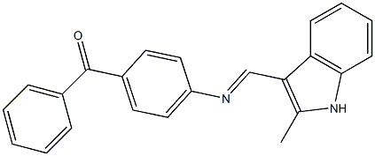 (4-{[(2-methyl-1H-indol-3-yl)methylene]amino}phenyl)(phenyl)methanone 结构式