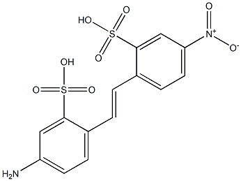 2-[2-(4-amino-2-sulfophenyl)vinyl]-5-nitrobenzenesulfonic acid 结构式