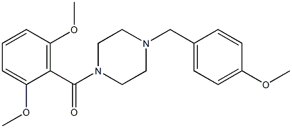 1-(2,6-dimethoxybenzoyl)-4-(4-methoxybenzyl)piperazine 结构式