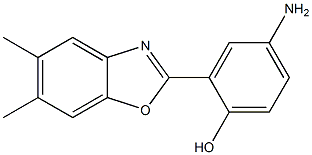 4-amino-2-(5,6-dimethyl-1,3-benzoxazol-2-yl)phenol 结构式