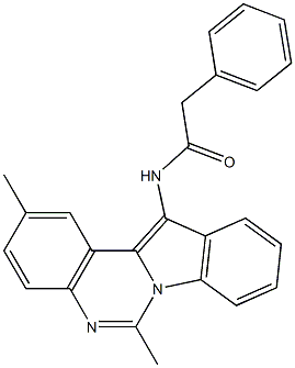 N-(2,6-dimethylindolo[1,2-c]quinazolin-12-yl)-2-phenylacetamide 结构式