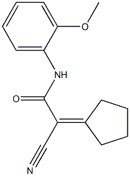 2-cyano-2-cyclopentylidene-N-(2-methoxyphenyl)acetamide 结构式