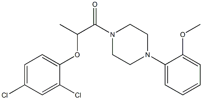 1-[2-(2,4-dichlorophenoxy)propanoyl]-4-(2-methoxyphenyl)piperazine 结构式