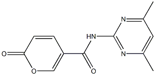 N-(4,6-dimethyl-2-pyrimidinyl)-2-oxo-2H-pyran-5-carboxamide 结构式