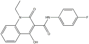 1-ethyl-N-(4-fluorophenyl)-4-hydroxy-2-oxo-1,2-dihydroquinoline-3-carboxamide 结构式