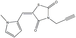 5-[(1-methyl-1H-pyrrol-2-yl)methylene]-3-prop-2-ynyl-1,3-thiazolidine-2,4-dione 结构式