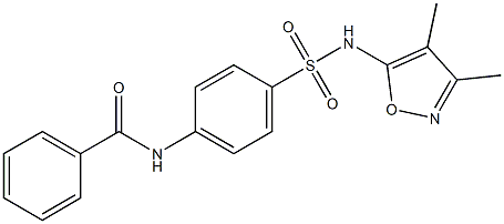 N-(4-{[(3,4-dimethyl-5-isoxazolyl)amino]sulfonyl}phenyl)benzamide 结构式