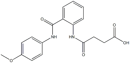 4-{2-[(4-methoxyanilino)carbonyl]anilino}-4-oxobutanoic acid 结构式