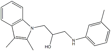 1-(2,3-dimethyl-1H-indol-1-yl)-3-(3-toluidino)-2-propanol 结构式