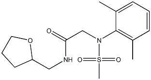 2-[2,6-dimethyl(methylsulfonyl)anilino]-N-(tetrahydro-2-furanylmethyl)acetamide 结构式