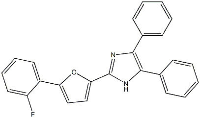 2-[5-(2-fluorophenyl)-2-furyl]-4,5-diphenyl-1H-imidazole 结构式
