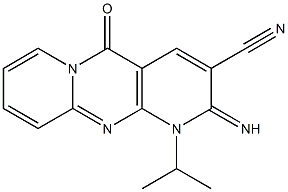 2-imino-1-isopropyl-5-oxo-1,5-dihydro-2H-dipyrido[1,2-a:2,3-d]pyrimidine-3-carbonitrile 结构式