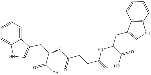 N-(4-{[1-carboxy-2-(1H-indol-3-yl)ethyl]amino}-4-oxobutanoyl)tryptophan 结构式