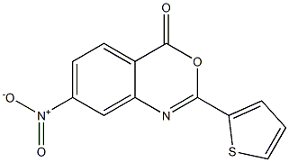 7-nitro-2-(2-thienyl)-4H-3,1-benzoxazin-4-one 结构式