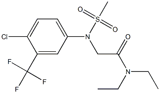 2-[4-chloro(methylsulfonyl)-3-(trifluoromethyl)anilino]-N,N-diethylacetamide 结构式