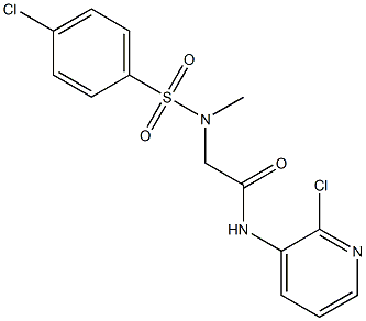 2-[[(4-chlorophenyl)sulfonyl](methyl)amino]-N-(2-chloro-3-pyridinyl)acetamide 结构式