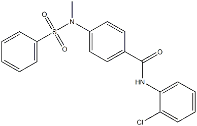 N-(2-chlorophenyl)-4-[methyl(phenylsulfonyl)amino]benzamide 结构式
