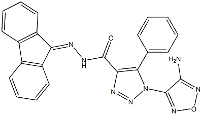 1-(4-amino-1,2,5-oxadiazol-3-yl)-N'-(9H-fluoren-9-ylidene)-5-phenyl-1H-1,2,3-triazole-4-carbohydrazide 结构式