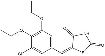 5-(3-chloro-4,5-diethoxybenzylidene)-1,3-thiazolidine-2,4-dione 结构式