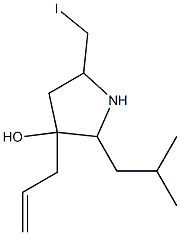 3-allyl-5-(iodomethyl)-2-isobutyl-3-pyrrolidinol 结构式