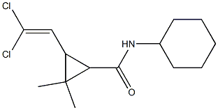 N-cyclohexyl-3-(2,2-dichlorovinyl)-2,2-dimethylcyclopropanecarboxamide 结构式