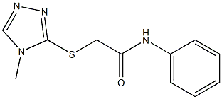 2-[(4-methyl-4H-1,2,4-triazol-3-yl)sulfanyl]-N-phenylacetamide 结构式