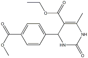 ethyl 4-[4-(methoxycarbonyl)phenyl]-6-methyl-2-oxo-1,2,3,4-tetrahydro-5-pyrimidinecarboxylate 结构式