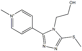 4-[4-(2-hydroxyethyl)-5-(methylsulfanyl)-4H-1,2,4-triazol-3-yl]-1-methylpyridinium 结构式