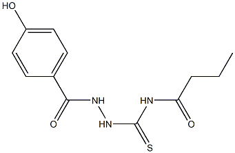 N-{[2-(4-hydroxybenzoyl)hydrazino]carbothioyl}butanamide 结构式