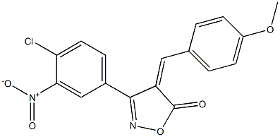 3-{4-chloro-3-nitrophenyl}-4-(4-methoxybenzylidene)-5(4H)-isoxazolone 结构式