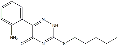 6-(2-aminophenyl)-3-(pentylsulfanyl)-1,2,4-triazin-5(2H)-one 结构式