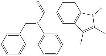 N-benzyl-1,2,3-trimethyl-N-phenyl-1H-indole-5-carboxamide 结构式