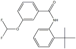 N-(2-tert-butylphenyl)-3-(difluoromethoxy)benzamide 结构式