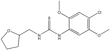 N-(4-chloro-2,5-dimethoxyphenyl)-N'-(tetrahydrofuran-2-ylmethyl)thiourea 结构式