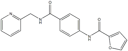 N-(4-{[(2-pyridinylmethyl)amino]carbonyl}phenyl)-2-furamide 结构式