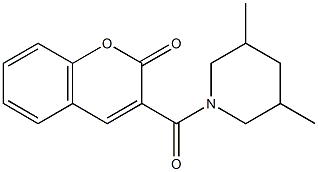 3-[(3,5-dimethyl-1-piperidinyl)carbonyl]-2H-chromen-2-one 结构式