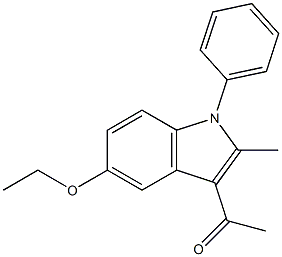 1-(5-ethoxy-2-methyl-1-phenyl-1H-indol-3-yl)ethanone 结构式