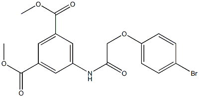dimethyl 5-{[(4-bromophenoxy)acetyl]amino}isophthalate 结构式