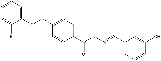 4-[(2-bromophenoxy)methyl]-N'-(3-hydroxybenzylidene)benzohydrazide 结构式