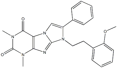 8-[2-(2-methoxyphenyl)ethyl]-1,3-dimethyl-7-phenyl-1H-imidazo[2,1-f]purine-2,4(3H,8H)-dione 结构式