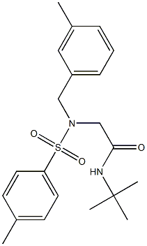 N-(tert-butyl)-2-{(3-methylbenzyl)[(4-methylphenyl)sulfonyl]amino}acetamide 结构式