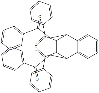 phenyl(10,11,12-tribenzoyltricyclo[6.2.2.0~2,7~]dodeca-2,4,6-trien-9-yl)methanone 结构式